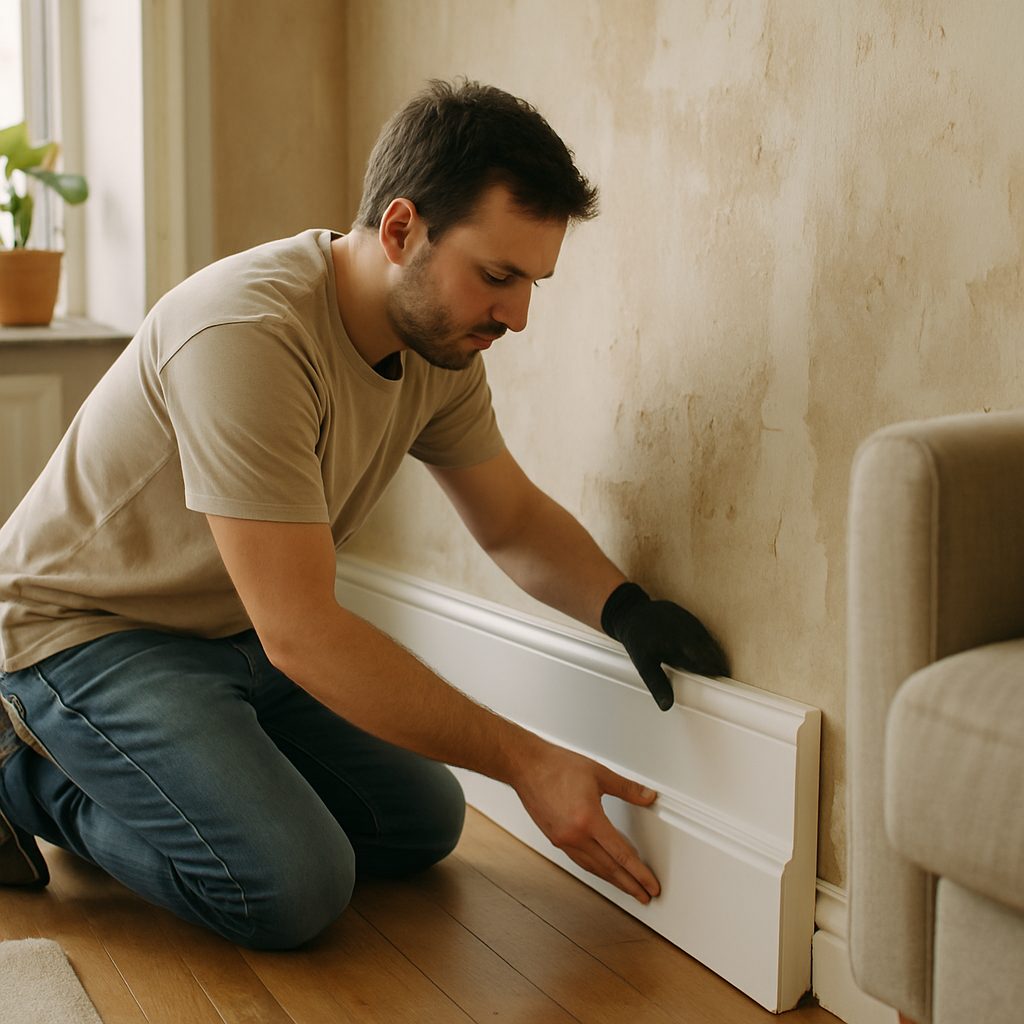 Jak Jak ukryć stare silikonowe łączenia przy ścianie za pomocą nowych listew podłogowych?